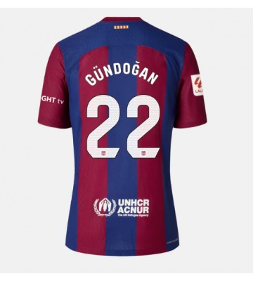 Barcelona Ilkay Gundogan #22 Replika Hjemmebanetrøje Dame 2023-24 Kortærmet